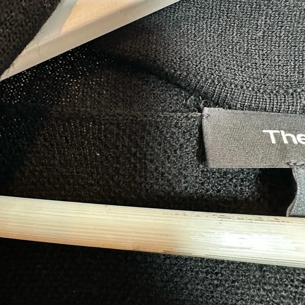 Theory Black Open Front long cardigan - Picture 6 of 8